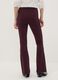 Leggings rossi flare fit in punto Milano di viscosa elasticizzata_2