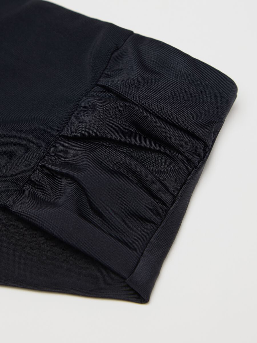 Black bikini French knickers with gathering_5