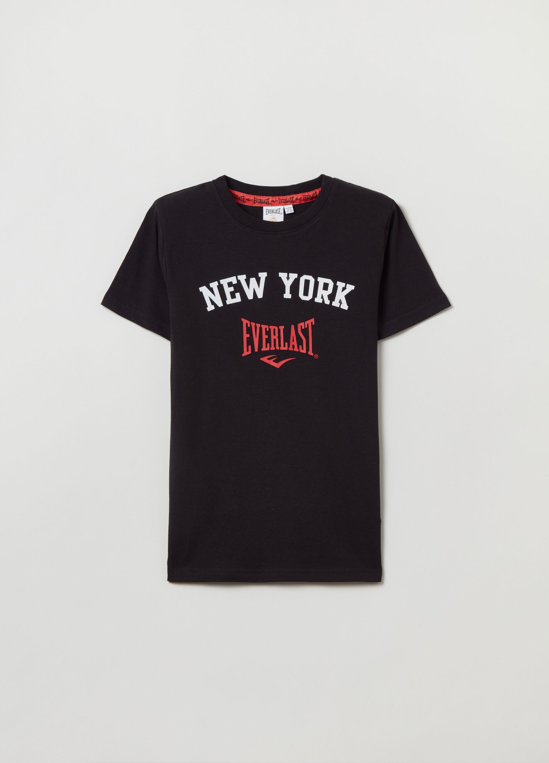 T-shirt in puro cotone con stampa logo_0