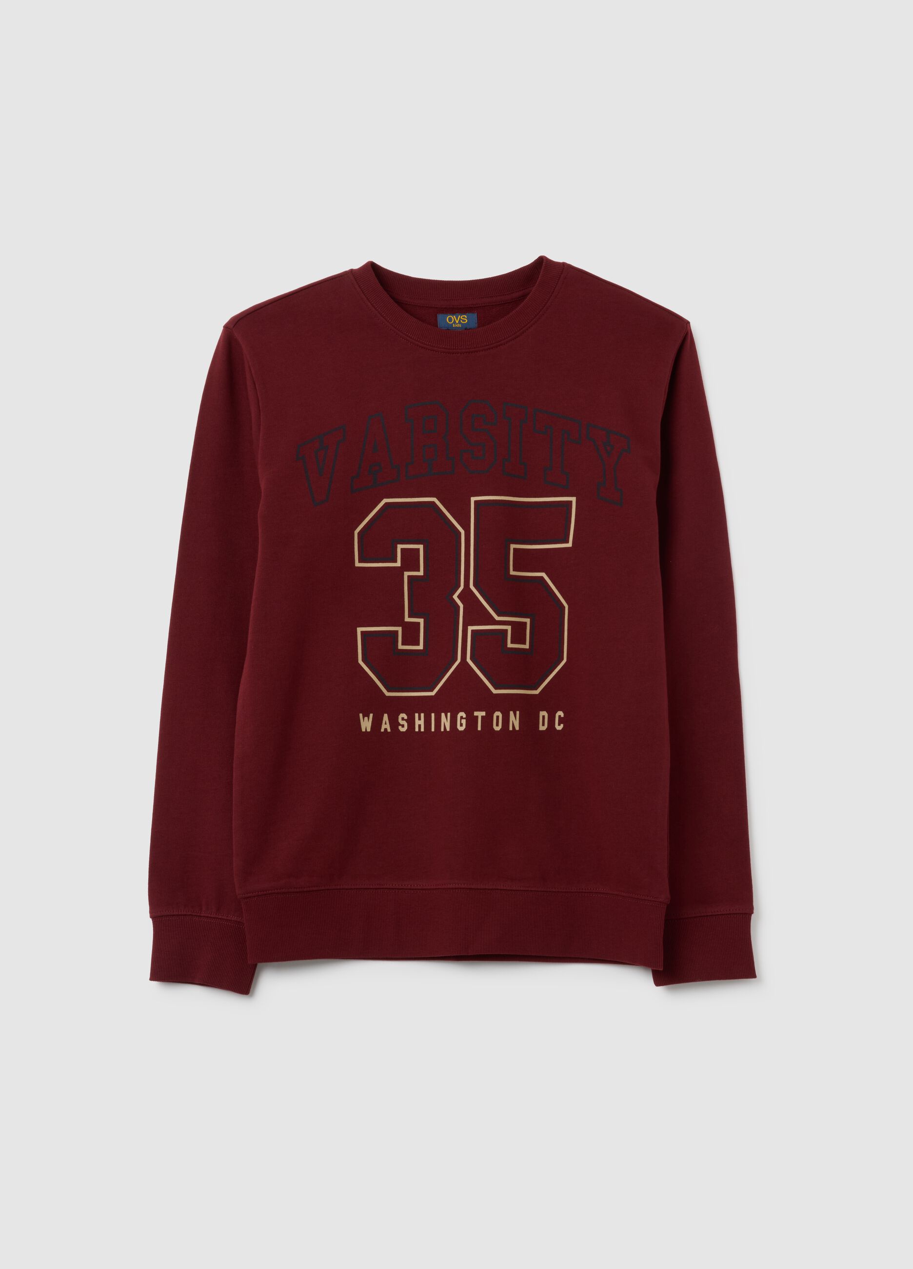 Boys' Regular Fit Pure Cotton Red Sweatshirt