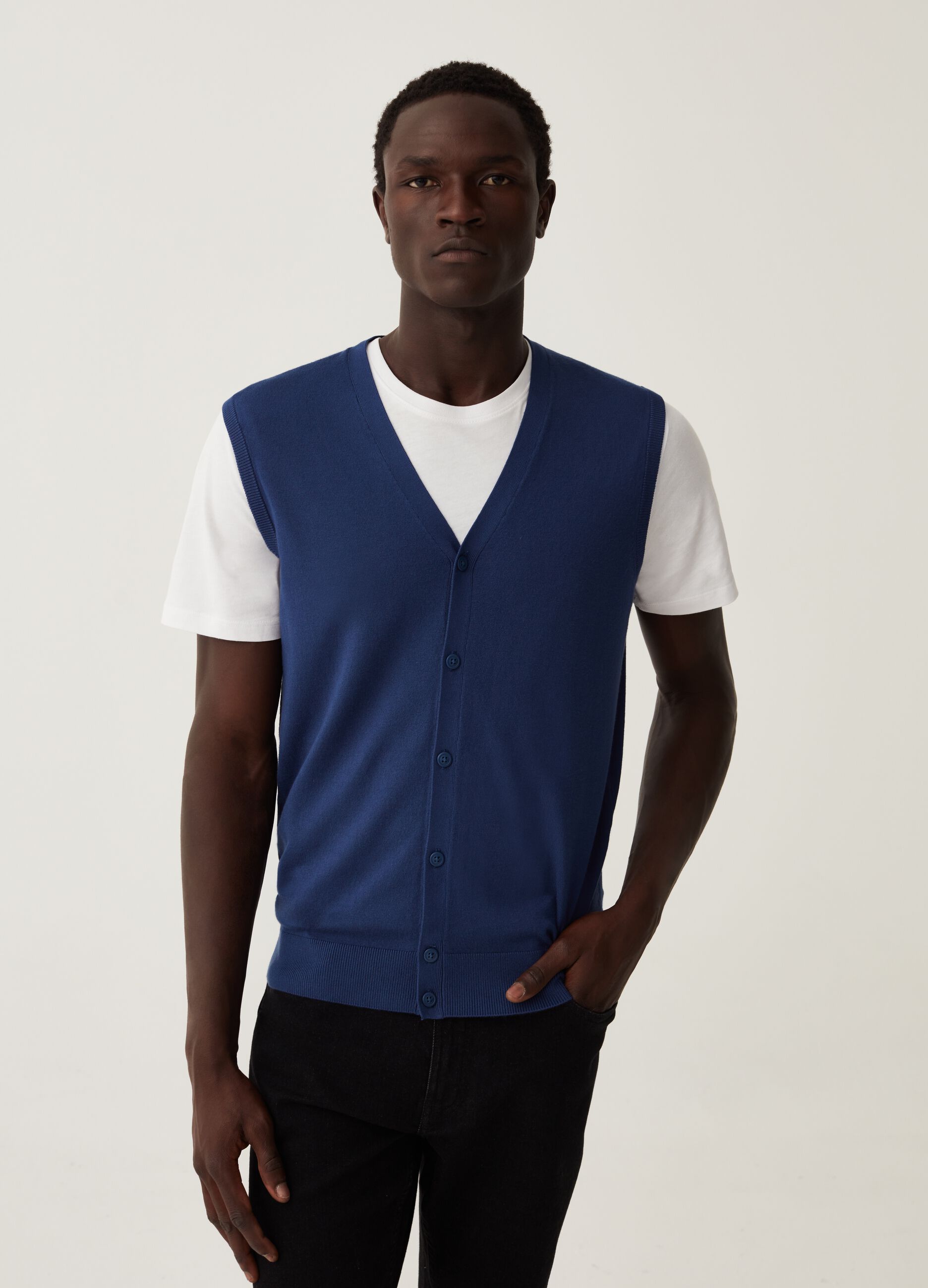 Gilet con scollo a V_0