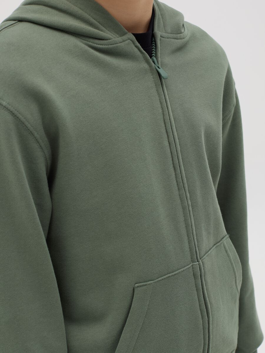 Full-zip Essential con cappuccio e tasche_1