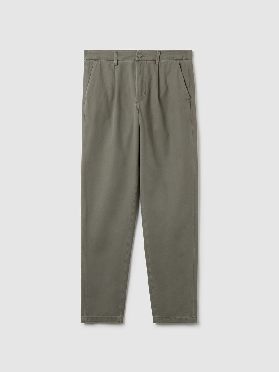 Cotton and linen chino trousers_4
