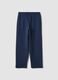 Pantaloni jogger blu in puro cotone_1