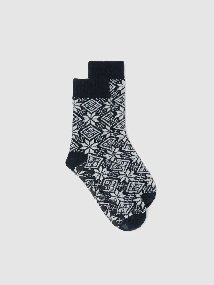 Elasticated Christmas Blue Socks_0