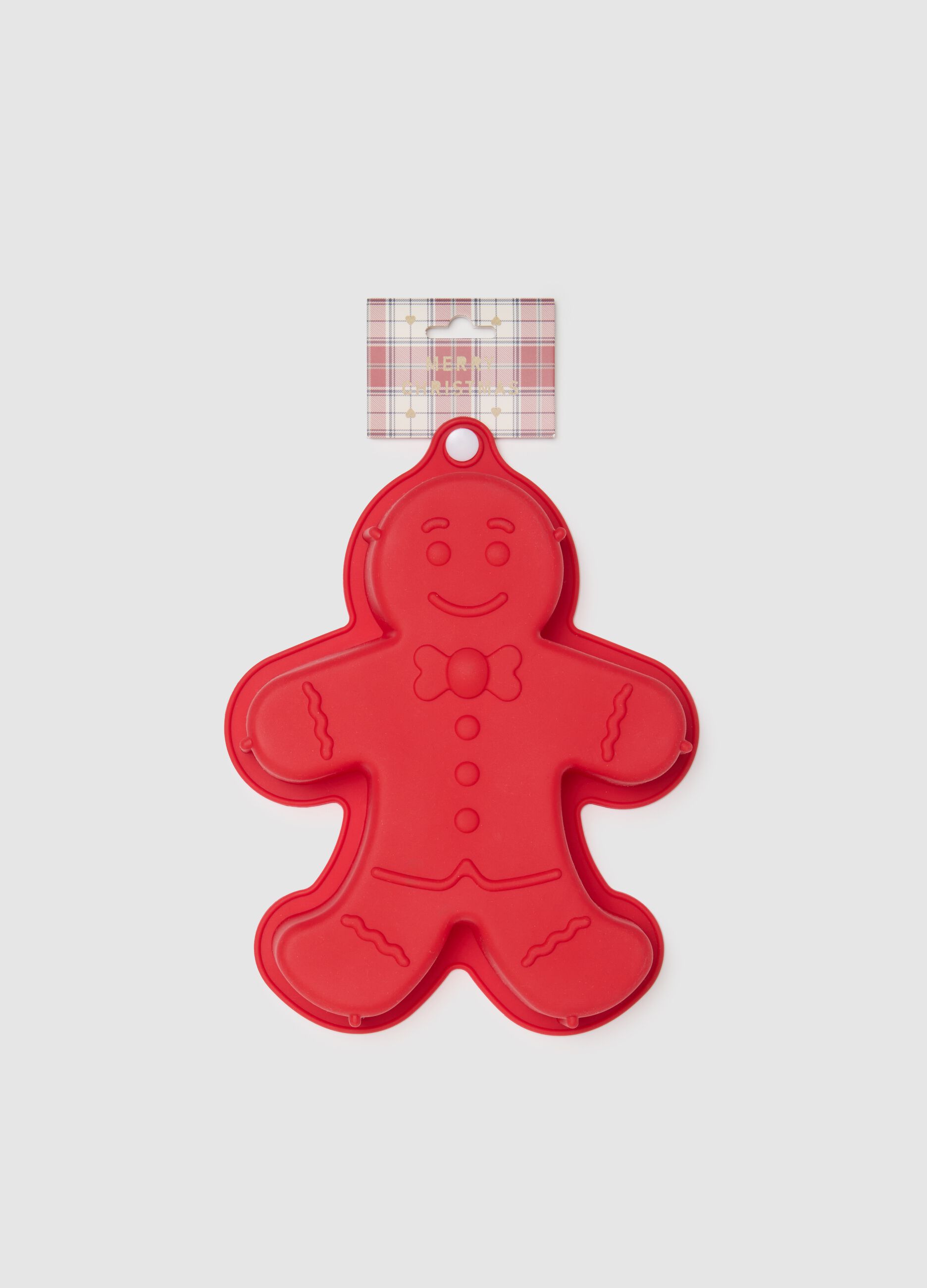 Red silicone Christmas mould for gingerbread-shaped desserts