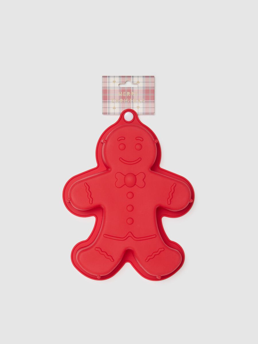 Red silicone Christmas mould for gingerbread-shaped desserts_0