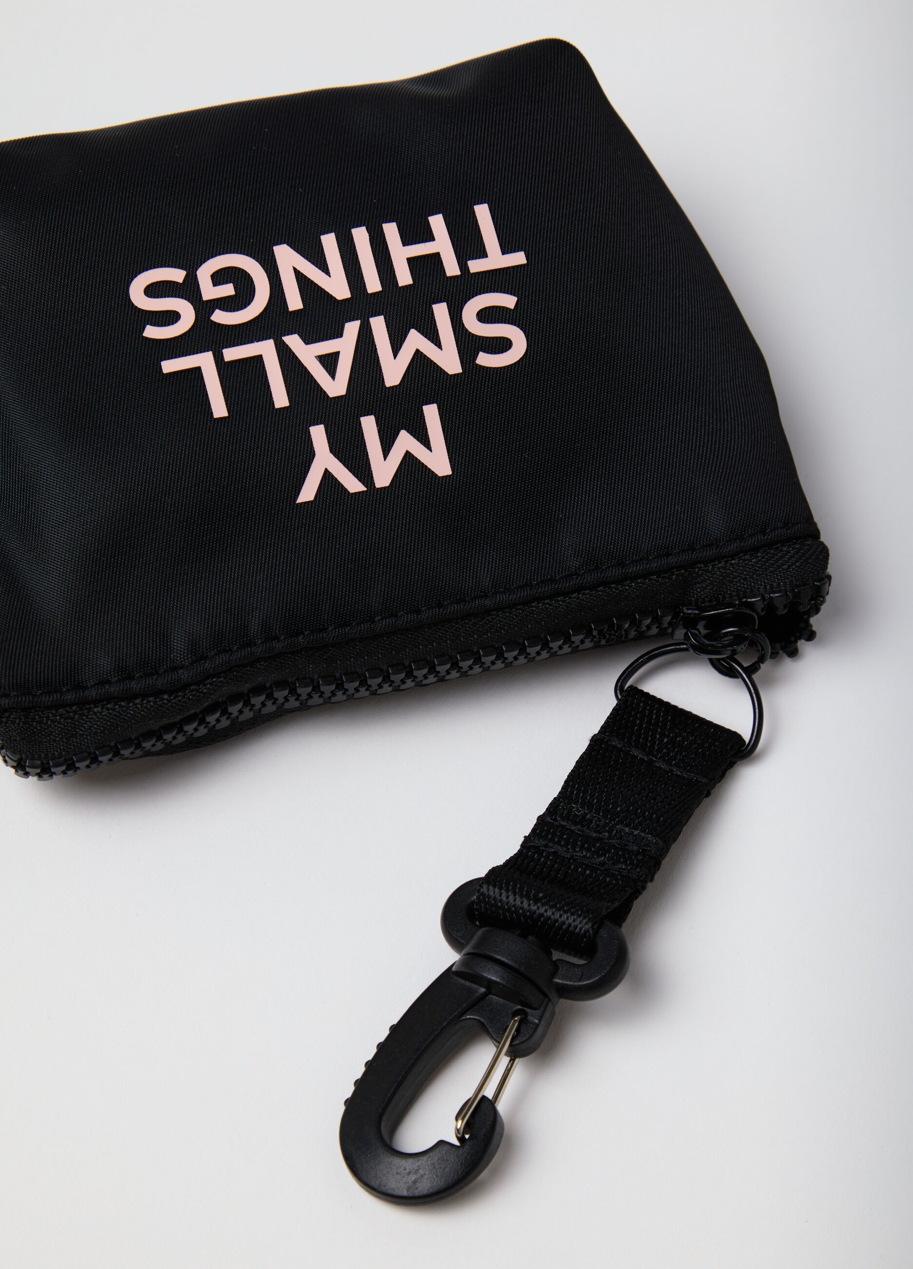 Women's black PVC wallet with zip