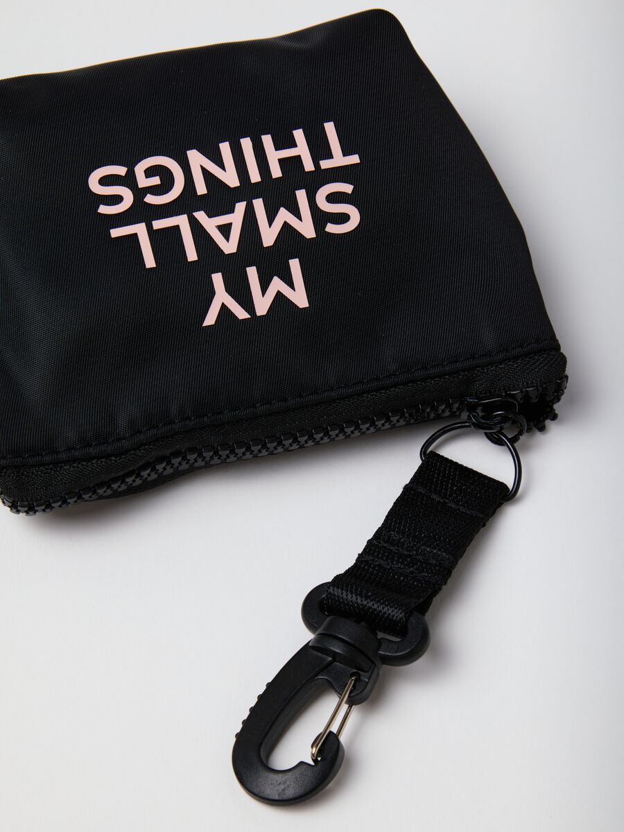 Women's black PVC wallet with zip_2