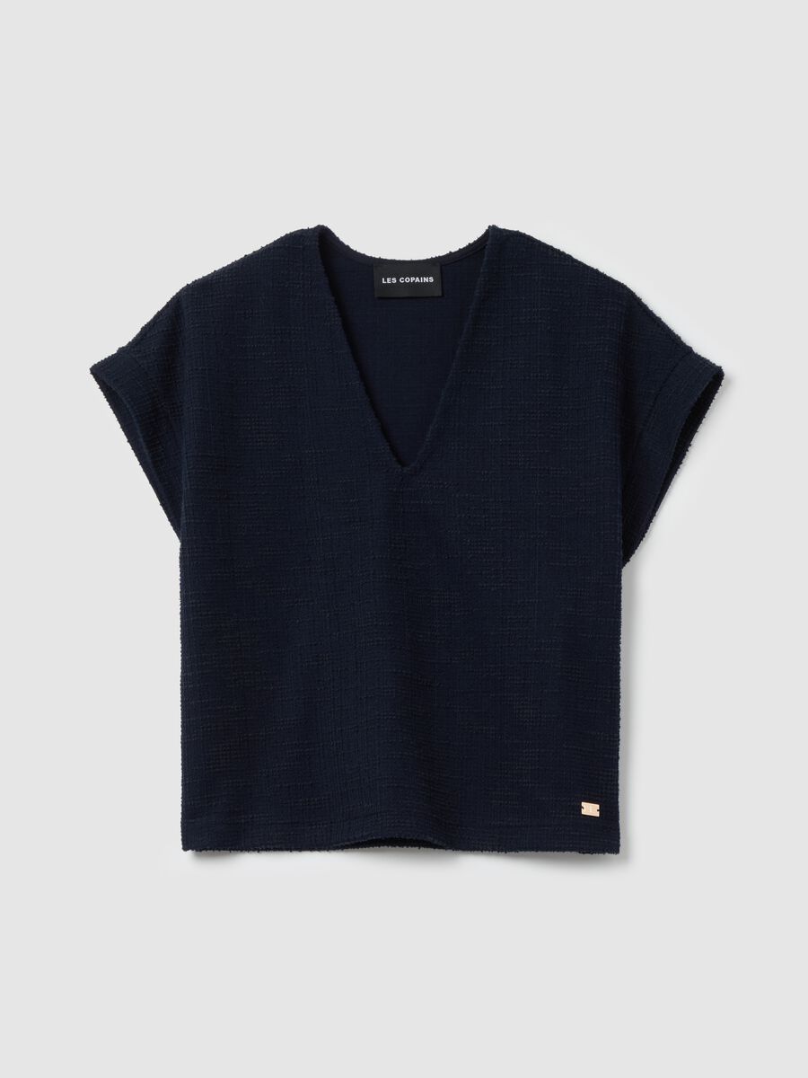 Woven T-shirt with kimono sleeves_4