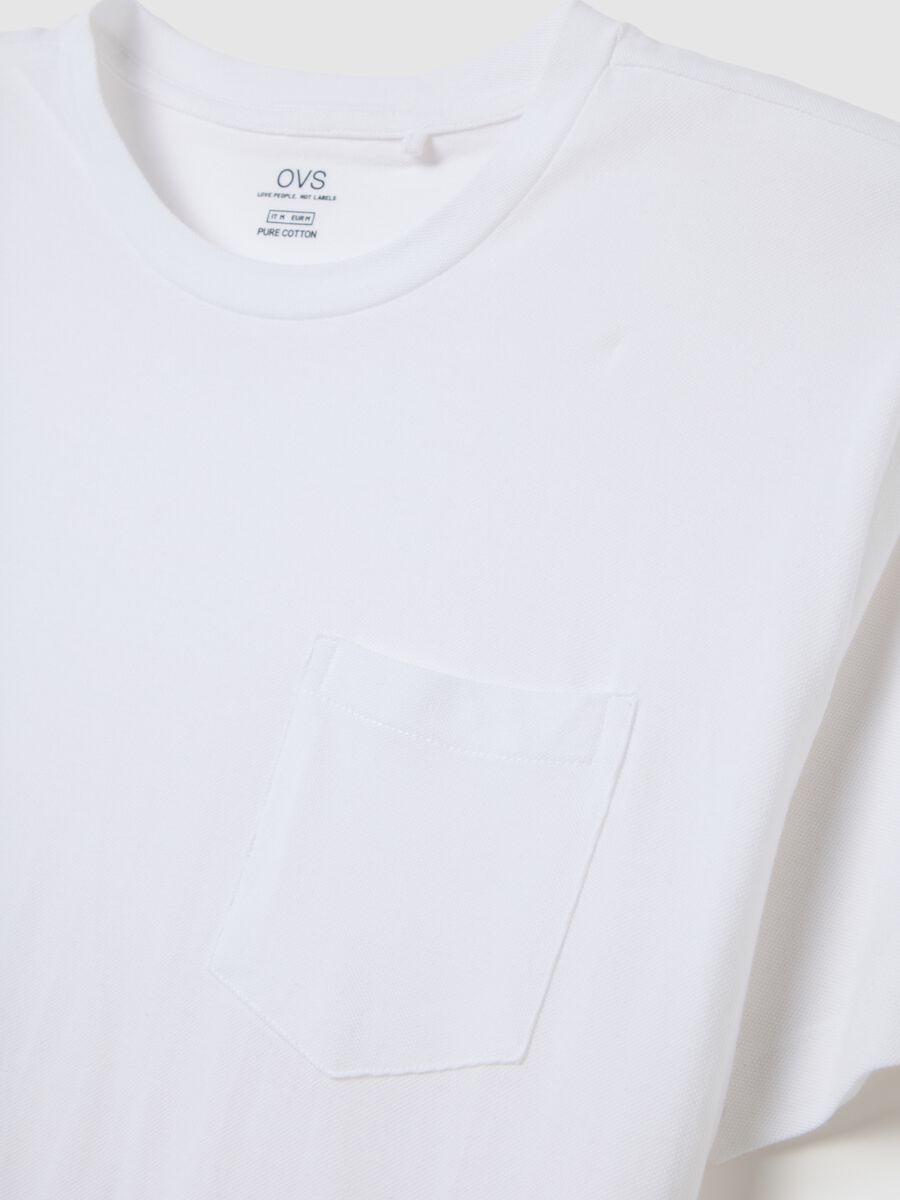 Men's outfit in pure white cotton regular fit_5