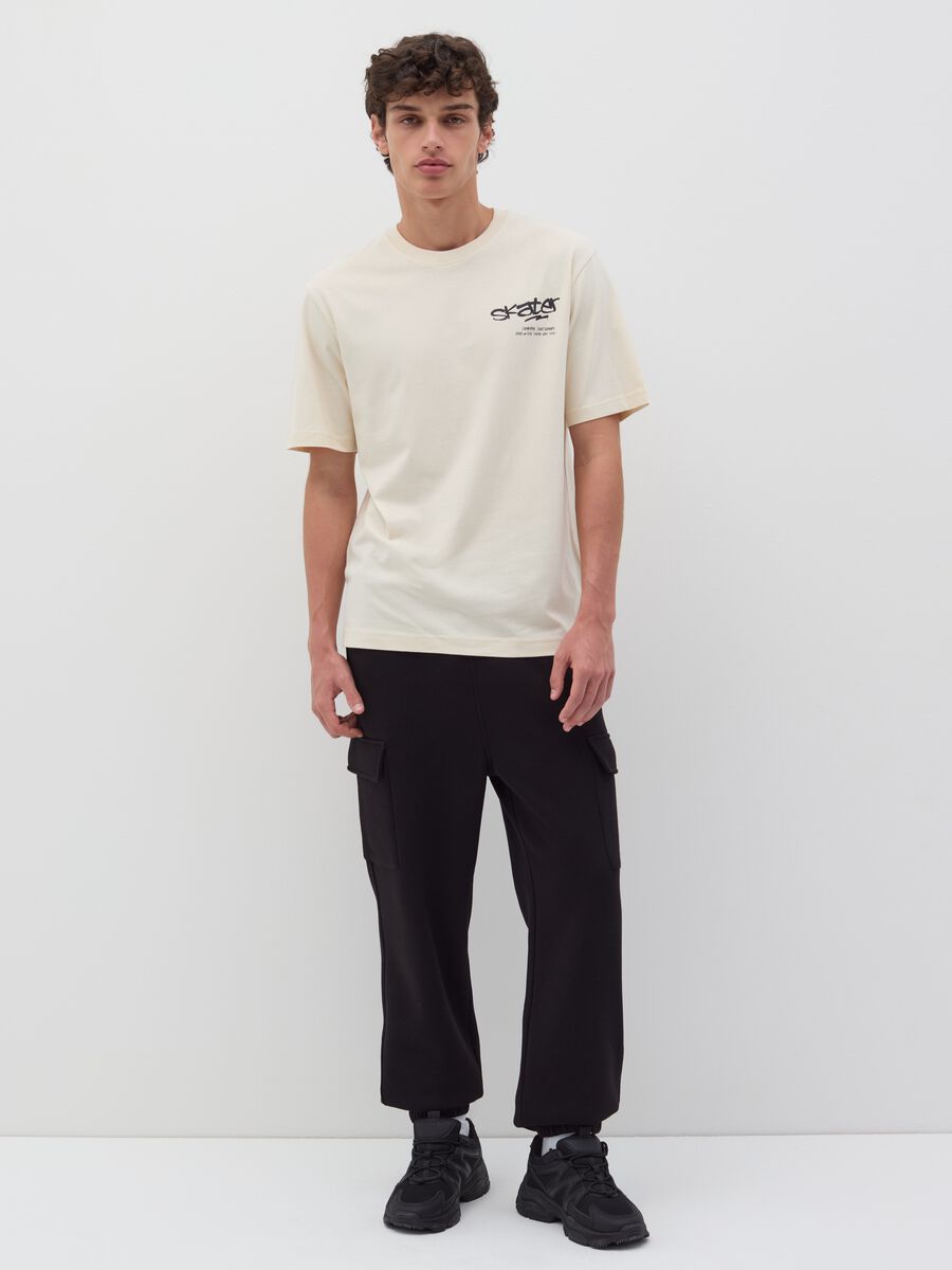 Cotton round neck T-shirt with print_1