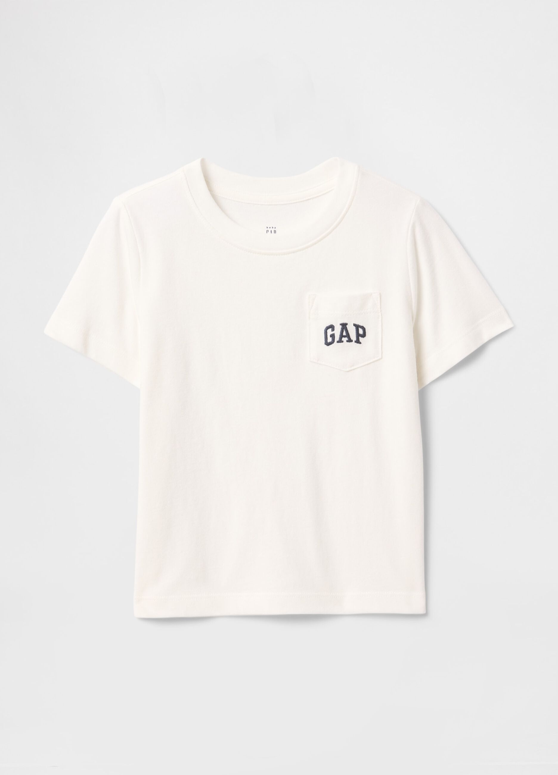 White Short Sleeve T-shirt with Pocket GAP Kids