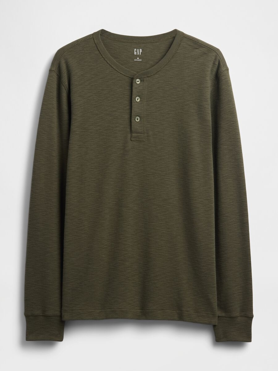 Long Sleeve T-shirt verde in cotone_3