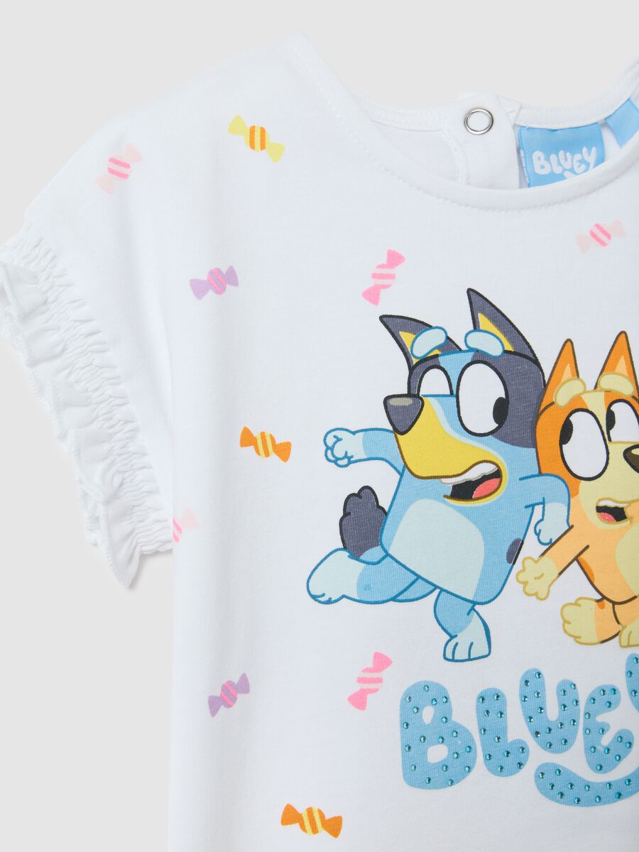 T-shirt da bambina in cotone bianco regular fit_2
