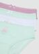 Pack of seven multicolour girls&rsquo; briefs in stretch organic cotton_3