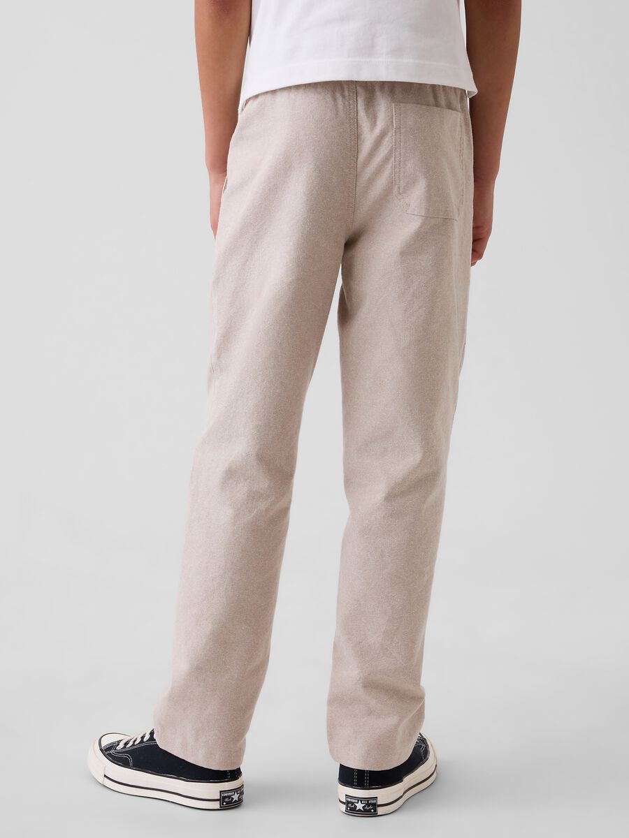 Linen and cotton blend trousers_2