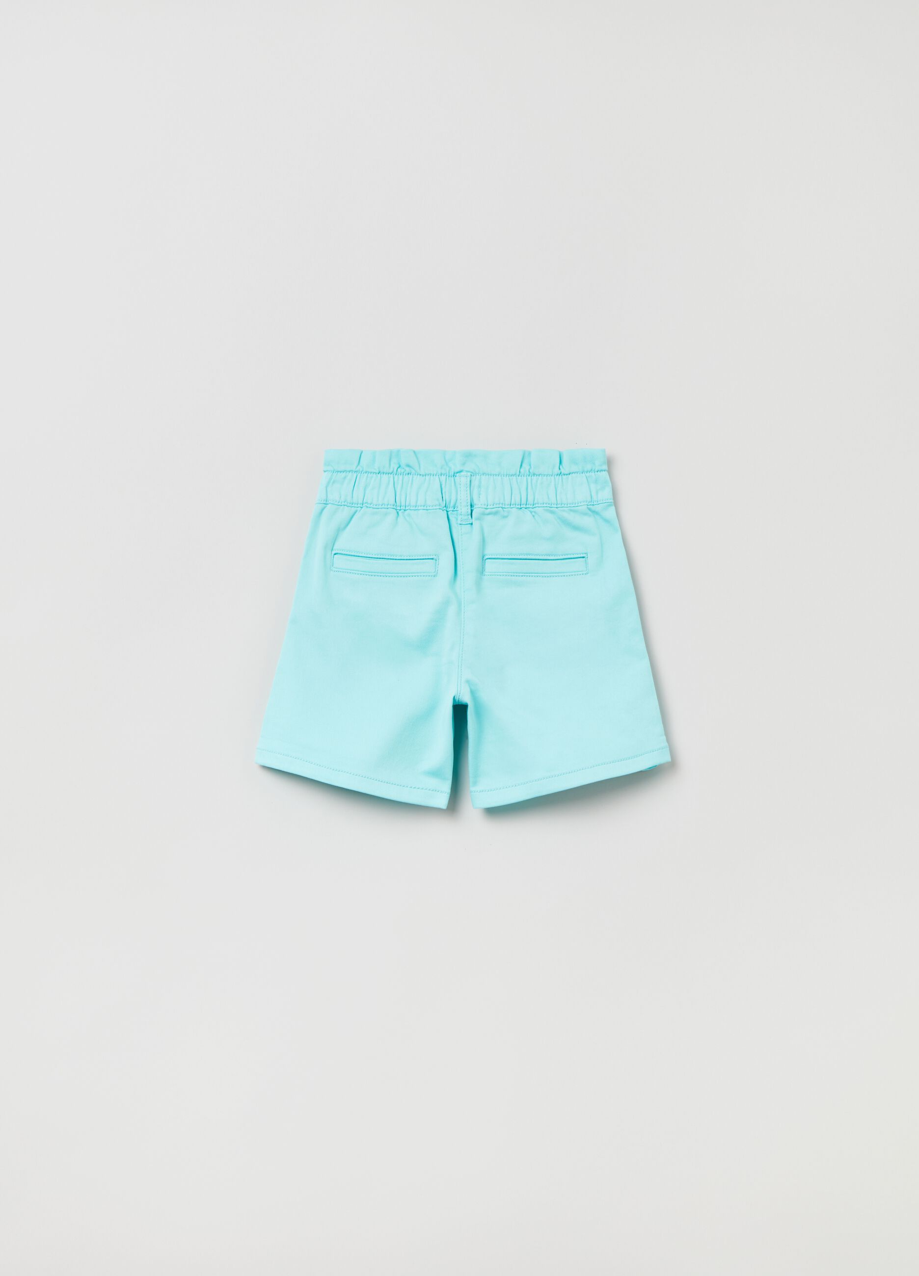 Shorts stretch con rouches