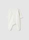 Baby girl's long sleeve pure cotton white bodysuit_1