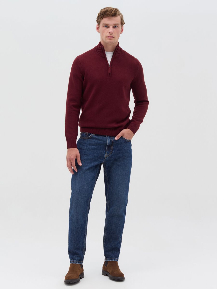Pullover with half-zip neckline_1