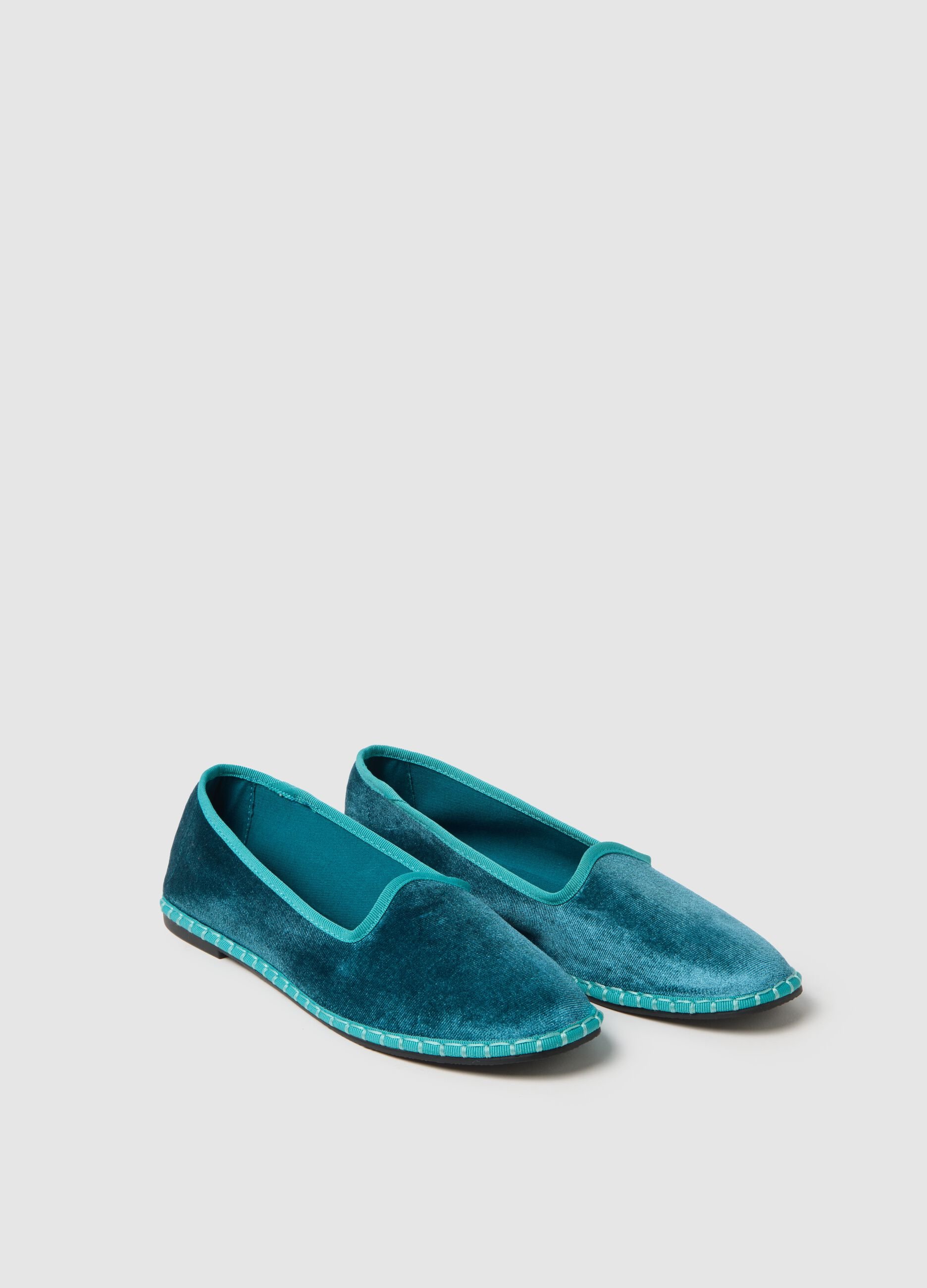 Scarpe friulane azzurre