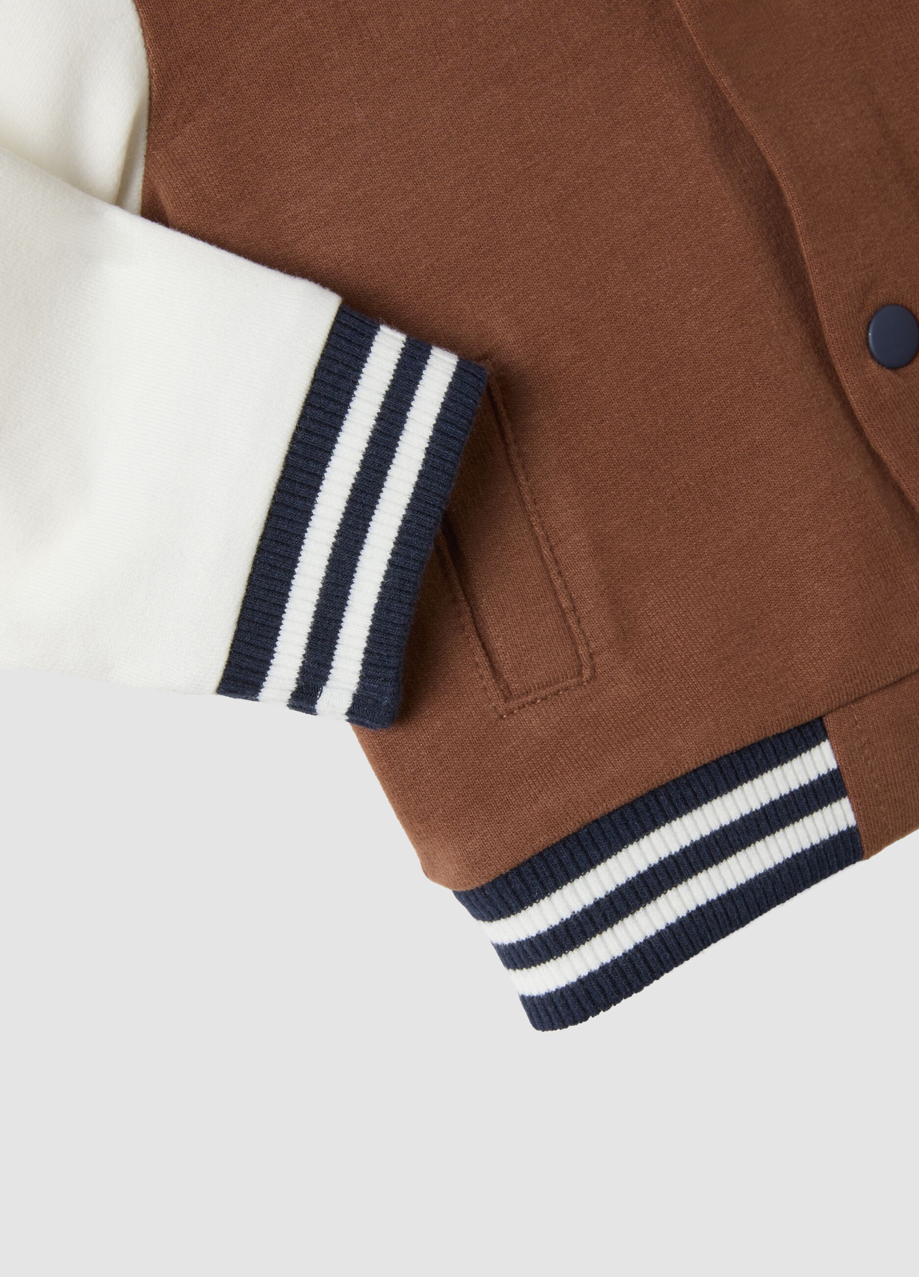 Brown organic cotton sweatshirt for baby, regular fit