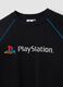 Black cotton-blend sweatshirt with PlayStation print_5