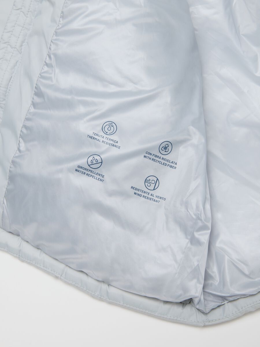 The Iconic Puffer grey hooded jacket for boys_3