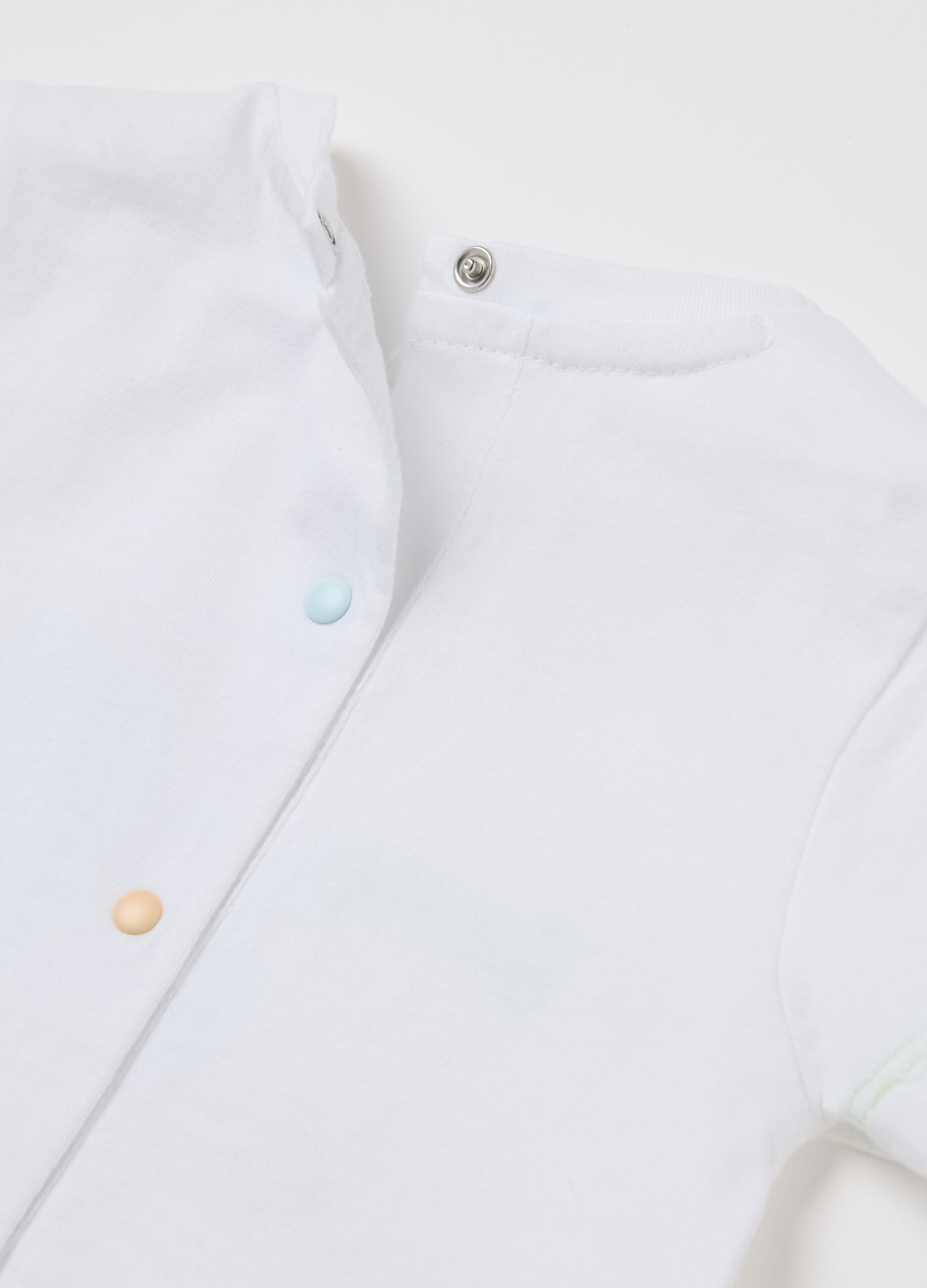 White romper suit in cotton