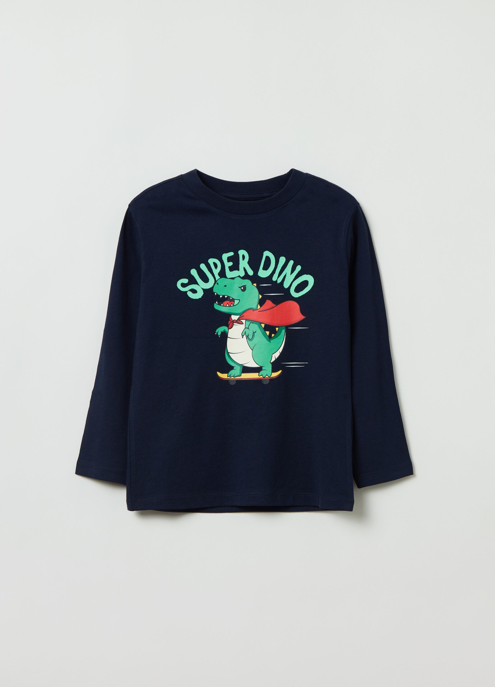 T shirt a maniche lunghe con stampa Blu Notte OVS KIDS da Bambino OVS