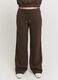 Brown Cotton Blend Regular Fit Trousers_1