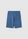 Boys' blue pure cotton shorts, regular fit with print_1