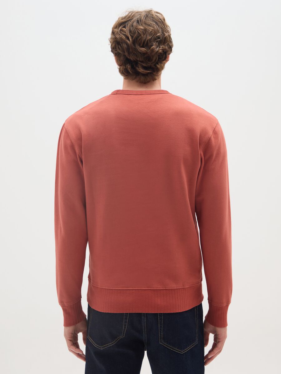 Maglia in puro cotone rossa regular fit_2