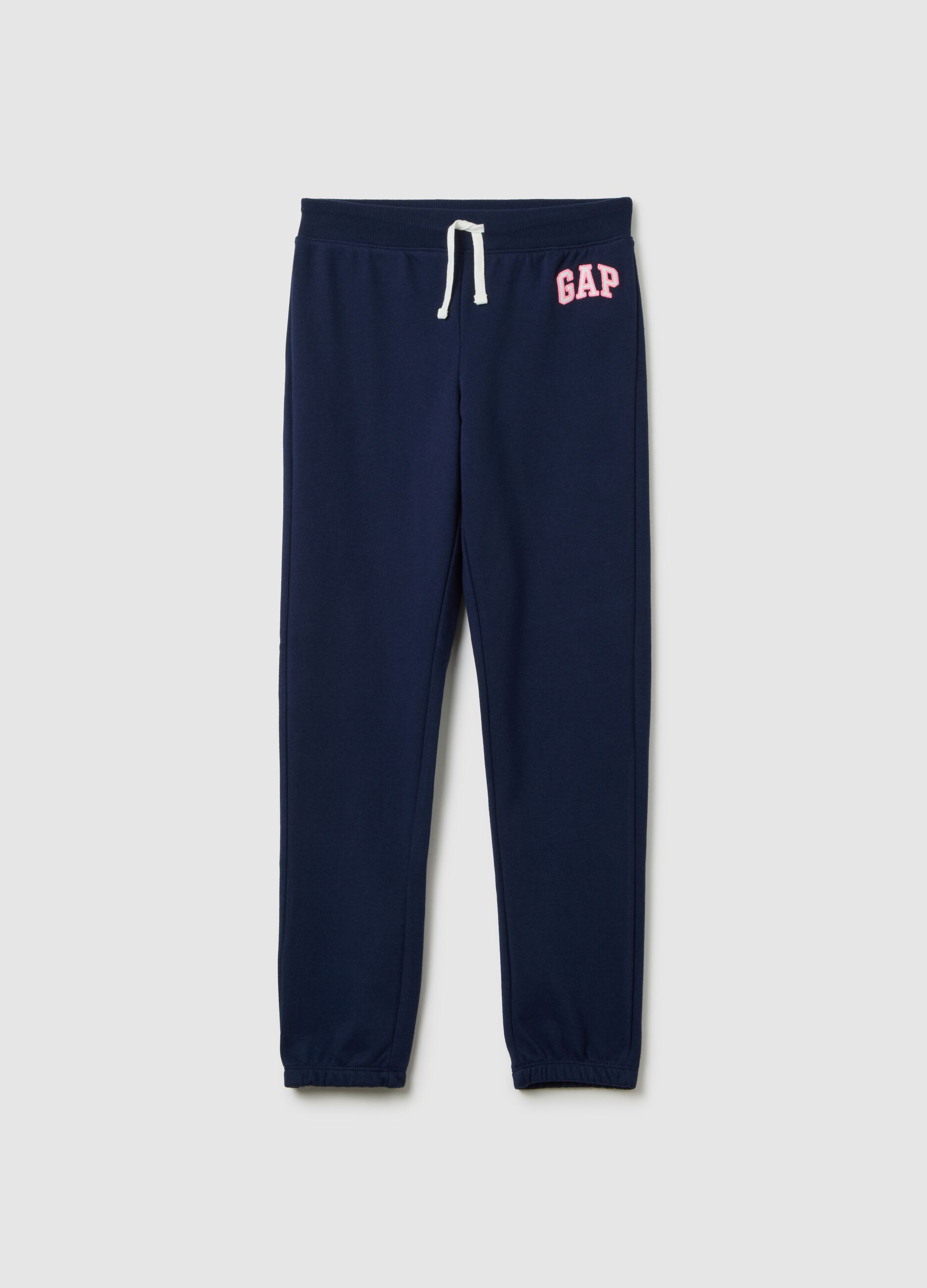 Blue joggers with logo