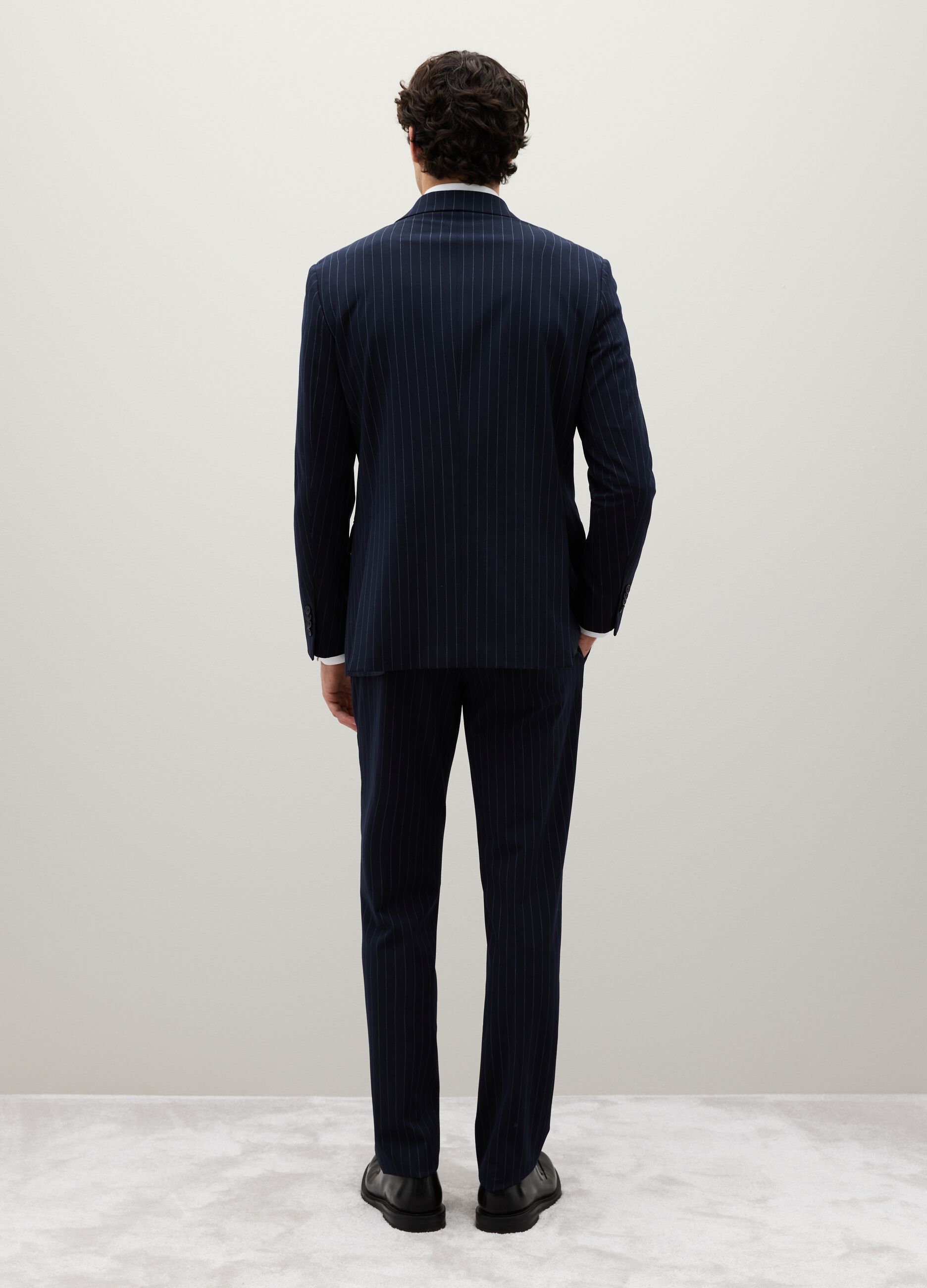 Completo in misto blu regular fit