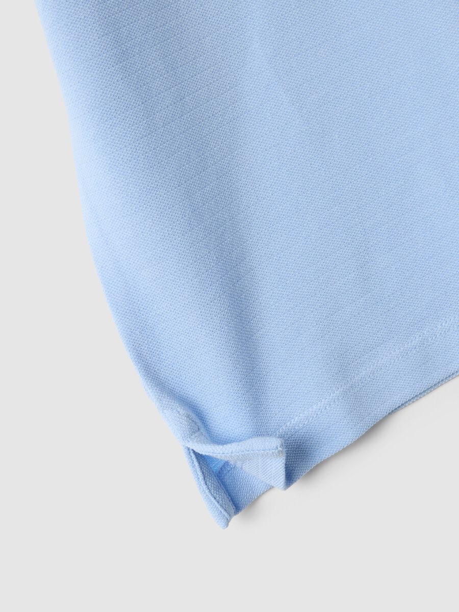 Polo in puro cotone azzurra da bambino regular fit_2