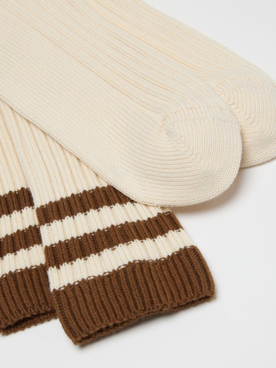 Calze beige da tennis in cotone elasticizzato _1