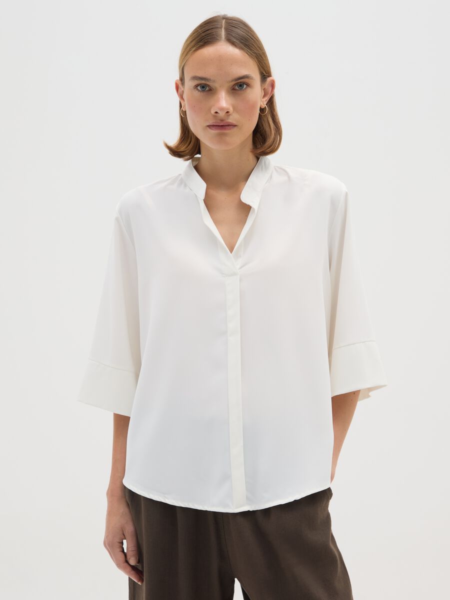 White pure cotton shirt regular fit_0
