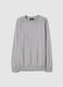Maglione girocollo in puro cotone grigio regular fit_4