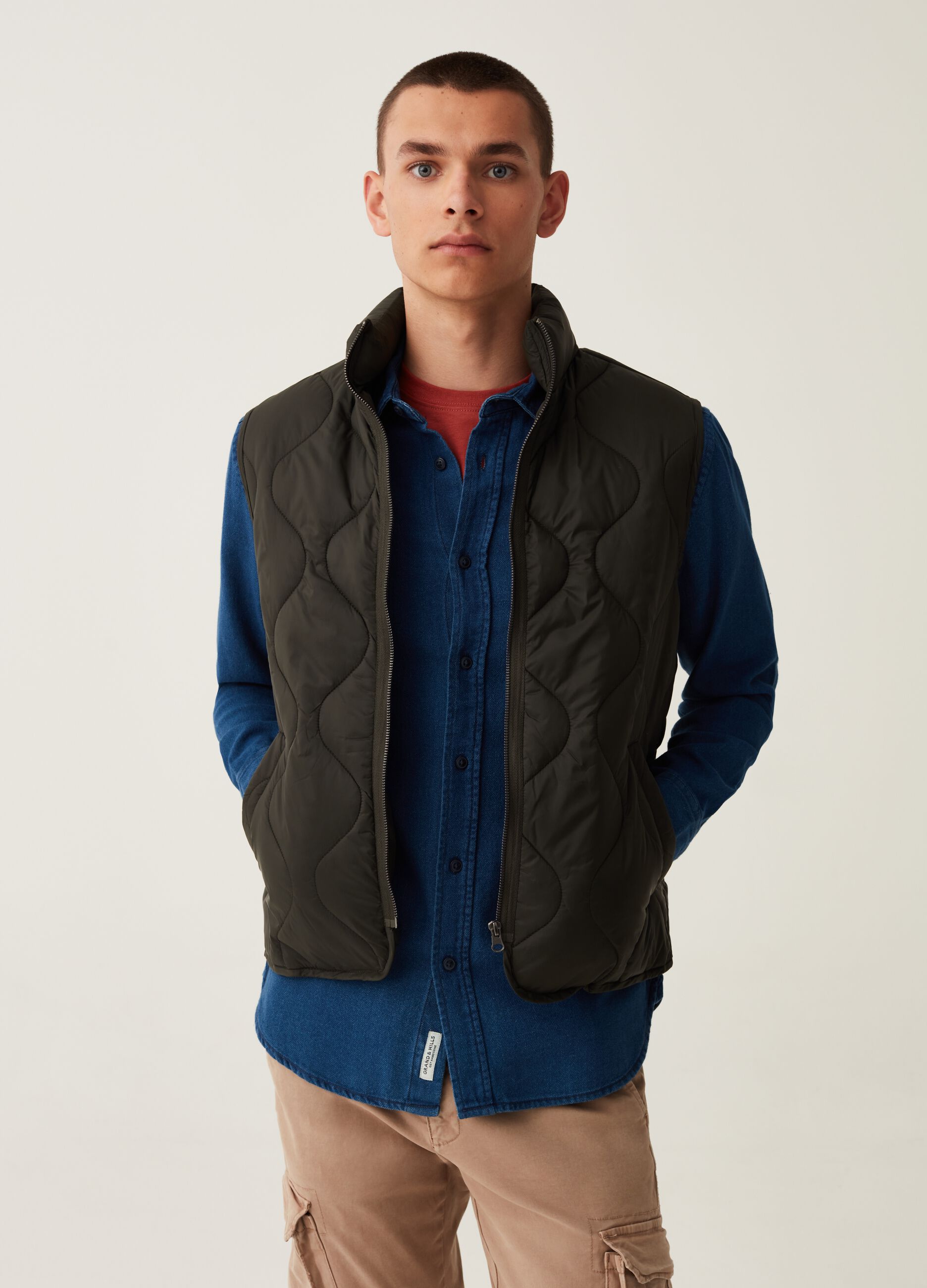 Gilet ultralight trapuntato full-zip_0