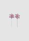 Flower-shaped multicolour beaded drop earrings_0