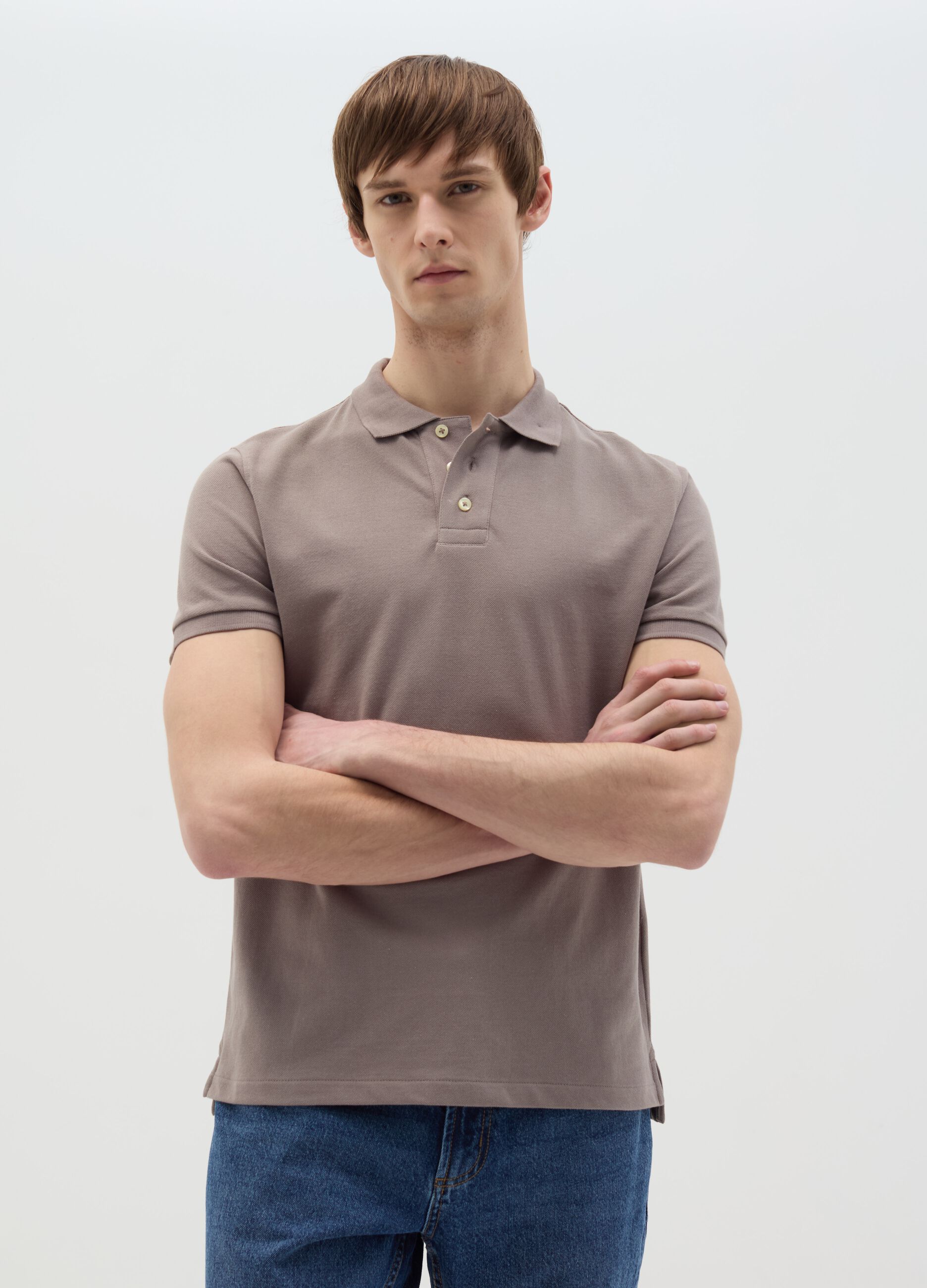 Polo shirt in organic cotton piquet