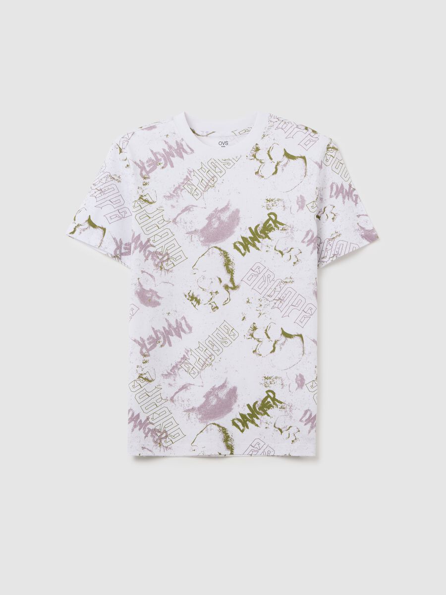 Boys' multicolour oversized pure cotton t-shirt with graphic print_3