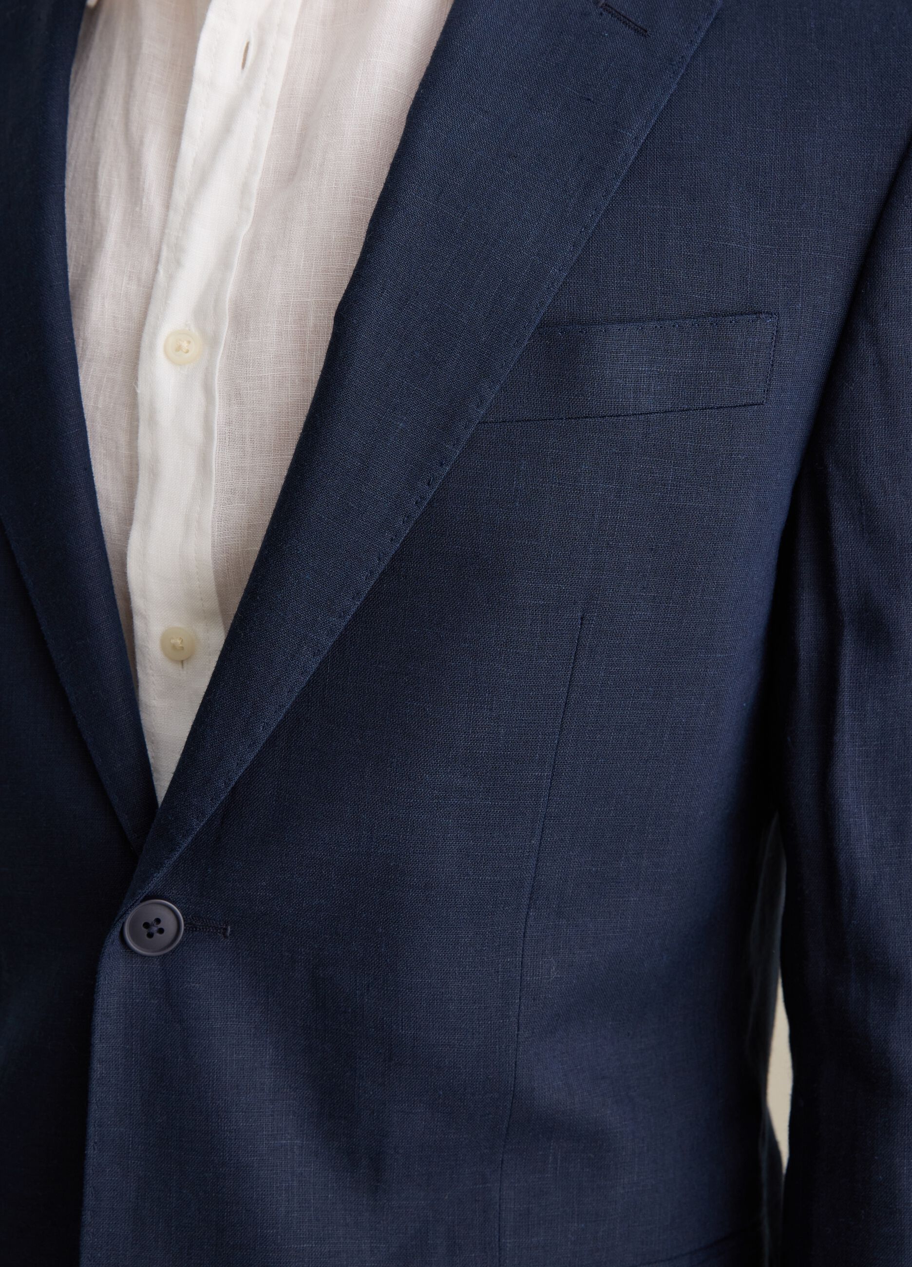 Blazer monopetto regular fit in lino Contemporary