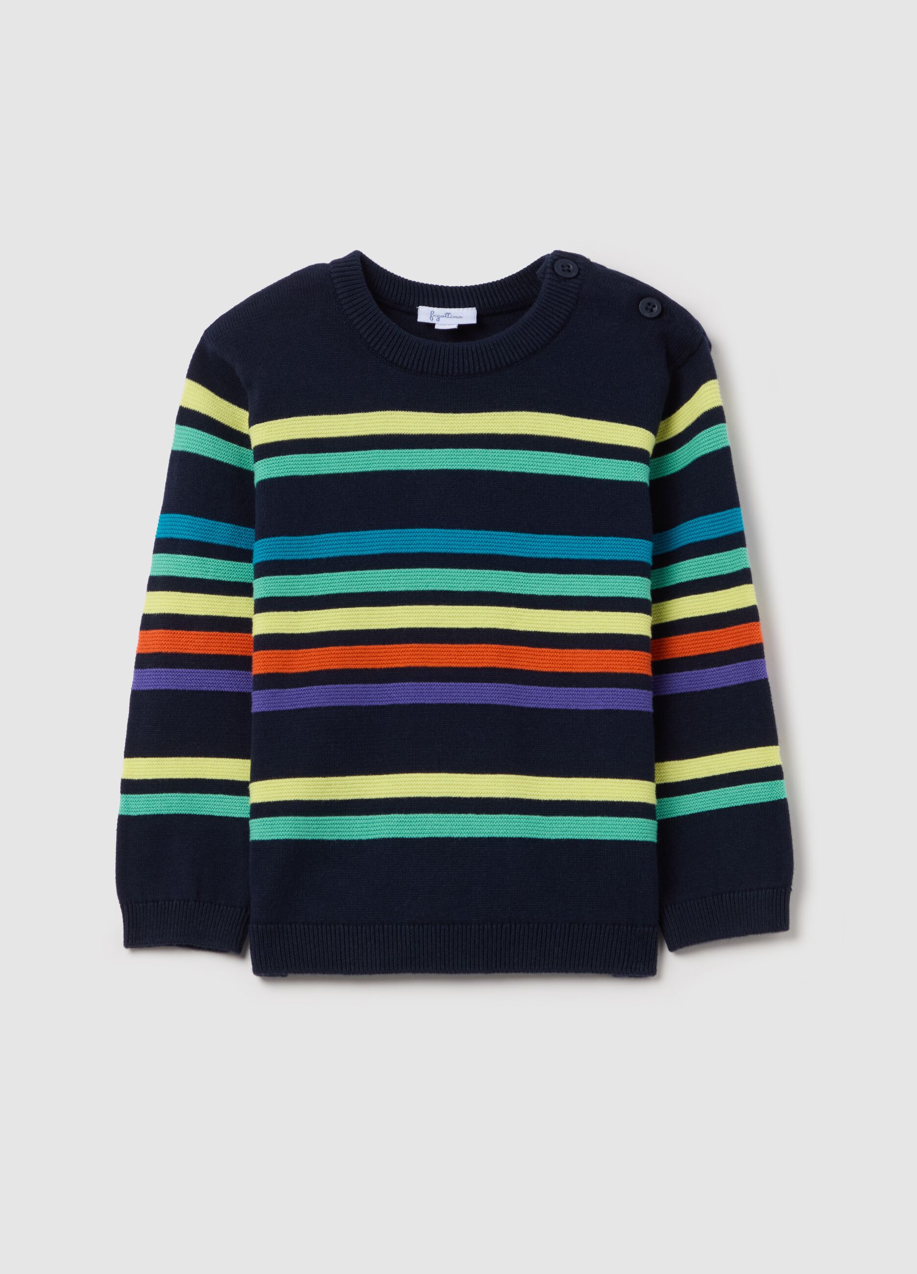 Pullover in cotone a righe