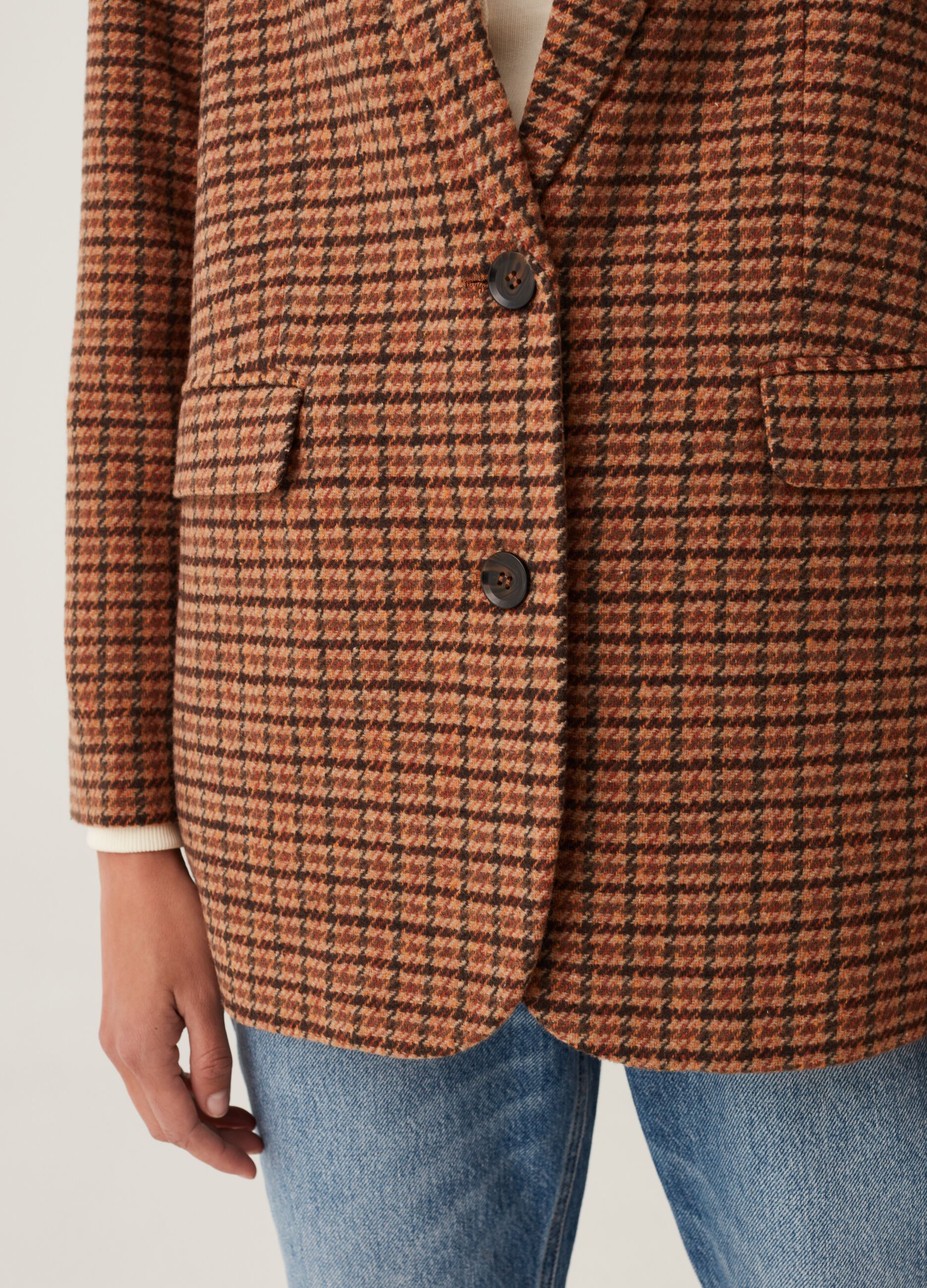 Blazer monopetto pied de poule_3