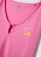 Pink pure cotton nightdress with V-neck_5