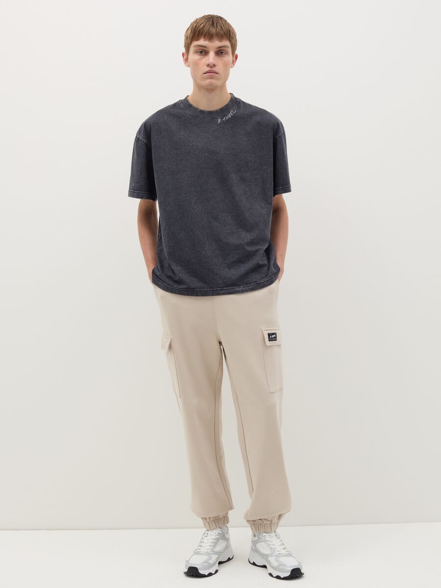 Cargo joggers with elasticated trims_0
