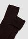 Brown ribbed long socks in pure cotton_2