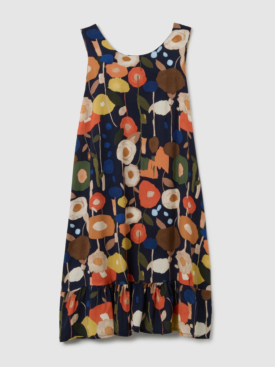 Multicolour regular fit dress with flowers_4